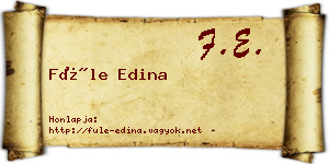 Füle Edina névjegykártya